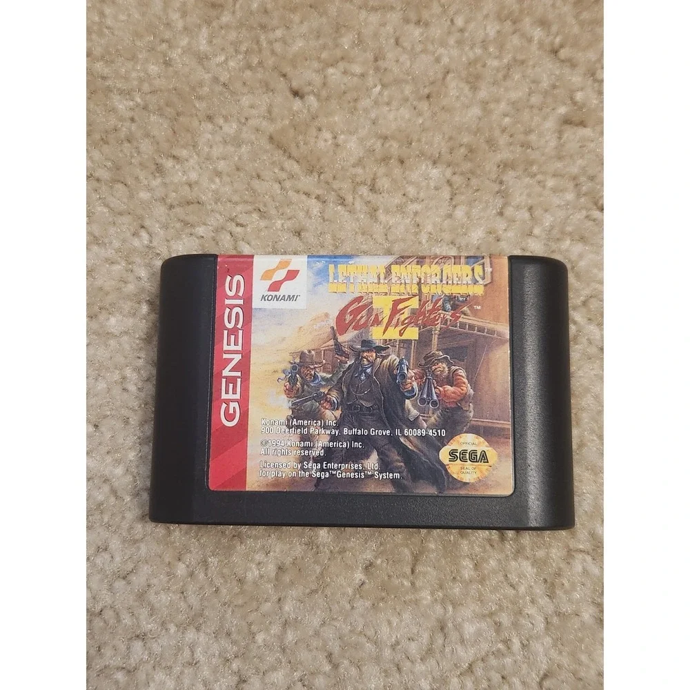 Lethal Enforcers II: Gun Fighters (Sega Genesis, 1994) Cart Only